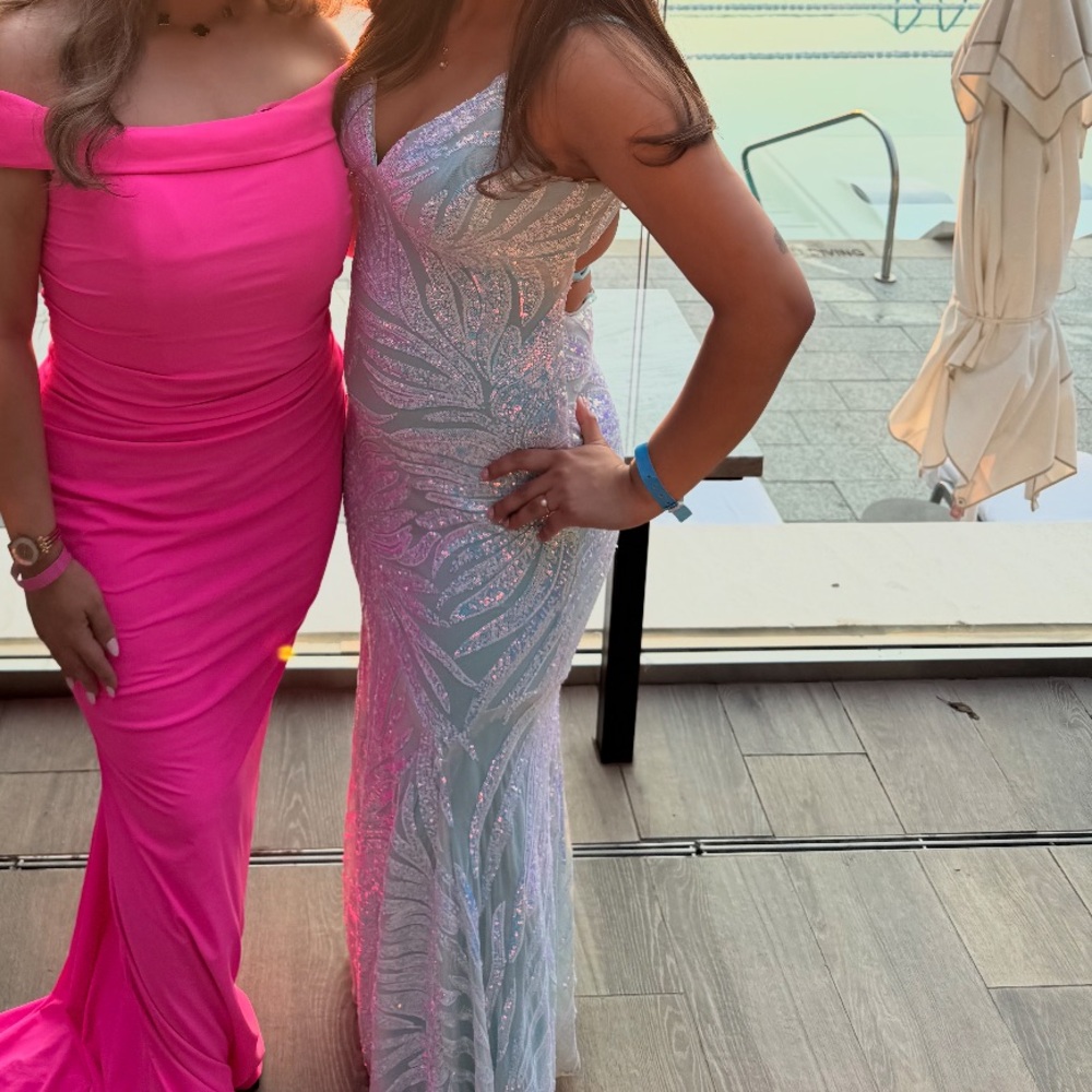 Sequin White Prom Dresses